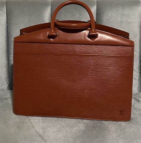 louis vuitton vintage brown bag rivera epi ebay|Authentic Louis Vuitton Epi Riviera Brown Hand Bag Brown .